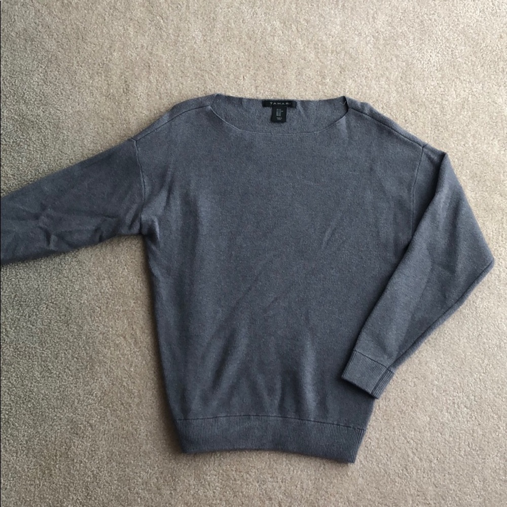plain grey crew neck